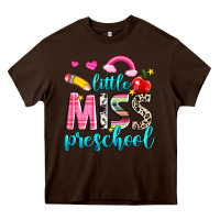 Chocolate Brown little miss preschool Heavy Core Tee - NancyCooperArtShop