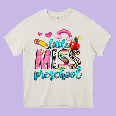 Little Miss Preschool Heavy Core Tee Designed By Nancycooperartshop