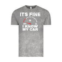 Cloud Rock Empty gas gauge it’s fine i know my car low fuel joke Vintage Tee - linhVisuals