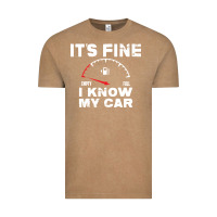 Vintage Coffee Empty gas gauge it’s fine i know my car low fuel joke Vintage Tee - linhVisuals