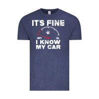 Vintage Denim Empty gas gauge it’s fine i know my car low fuel joke Vintage Tee - linhVisuals