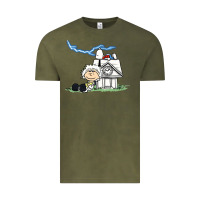 Vintage Olive back to the peanuts Vintage Tee - linhVisuals