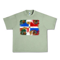 Mexican And Puerto Rico Flag Urban Heavy Tee | Teevron