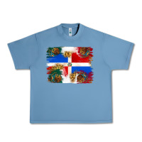 Pebble Blue Mexican and Puerto Rico Flag Urban Heavy Tee - texasbilliewilder