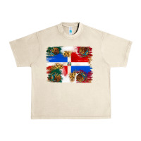 Sandshell Mexican and Puerto Rico Flag Urban Heavy Tee - texasbilliewilder