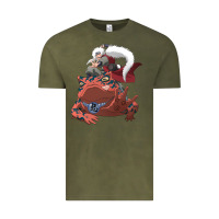 Vintage Olive jiraiya gamabunta Vintage Tee - linhVisuals