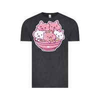 Vintage Black kawaii cat ramen   cute gift Vintage Tee - linhVisuals