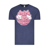 Vintage Denim kawaii cat ramen   cute gift Vintage Tee - linhVisuals