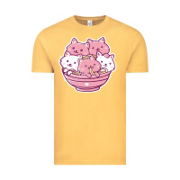 Vintage Mustard kawaii cat ramen   cute gift Vintage Tee - linhVisuals