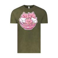 Vintage Olive kawaii cat ramen   cute gift Vintage Tee - linhVisuals