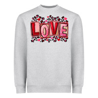 Heather Grey Valentine's Day love Heavyweight Sweatshirt - FaDigitalArtStudio