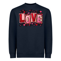 Navy Valentine's Day love Heavyweight Sweatshirt - FaDigitalArtStudio