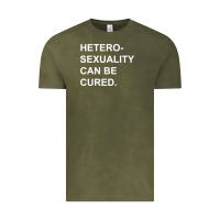 Vintage Olive newheterosexuality can be cured Vintage Tee - linhVisuals