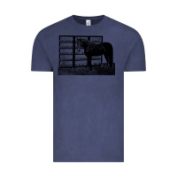 Vintage Denim beautiful jim key  performing horse Vintage Tee - linhVisuals