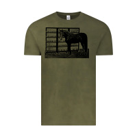 Vintage Olive beautiful jim key  performing horse Vintage Tee - linhVisuals