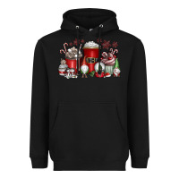 Black Christmas Coffee Drink Heavyweight Hoodie - CowhideDigitalArt