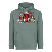 Sage Christmas Coffee Drink Heavyweight Hoodie - CowhideDigitalArt