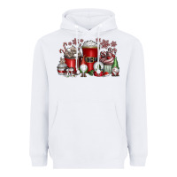 White Christmas Coffee Drink Heavyweight Hoodie - CowhideDigitalArt