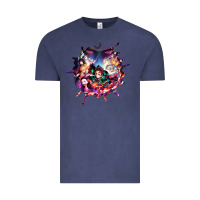 Vintage Denim kimetsu no yaibathe hinokami chronicles Vintage Tee - linhVisuals