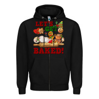 Black let's get baked Zipper Hoodie - FaDigitalArtStudio