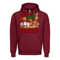 Burgundy let's get baked Zipper Hoodie - FaDigitalArtStudio