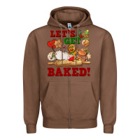 Chestnut let's get baked Zipper Hoodie - FaDigitalArtStudio
