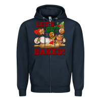 Navy let's get baked Zipper Hoodie - FaDigitalArtStudio