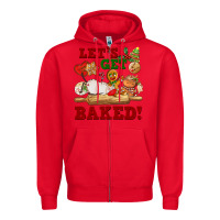 Red let's get baked Zipper Hoodie - FaDigitalArtStudio