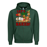Sports Green let's get baked Zipper Hoodie - FaDigitalArtStudio