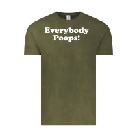Vintage Olive everybody poops Vintage Tee - linhVisuals