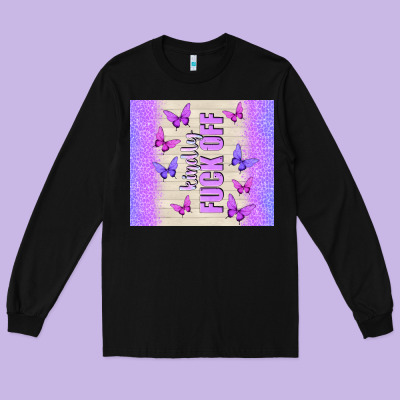 Kindly Fuck Off Long Sleeve Tee Designed By Tumblerdesignbyshophia