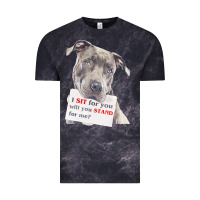 Cloud Black pitbull t  shirt i sit for you will you stand for me t  shirt Vintage Tee - linhVisuals