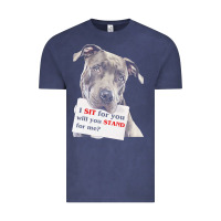Vintage Denim pitbull t  shirt i sit for you will you stand for me t  shirt Vintage Tee - linhVisuals