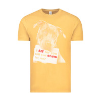 Vintage Mustard pitbull t  shirt i sit for you will you stand for me t  shirt Vintage Tee - linhVisuals
