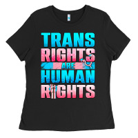 Black Trans Rights Are Human Rights Ladies Tee - BundleAndBundleShop