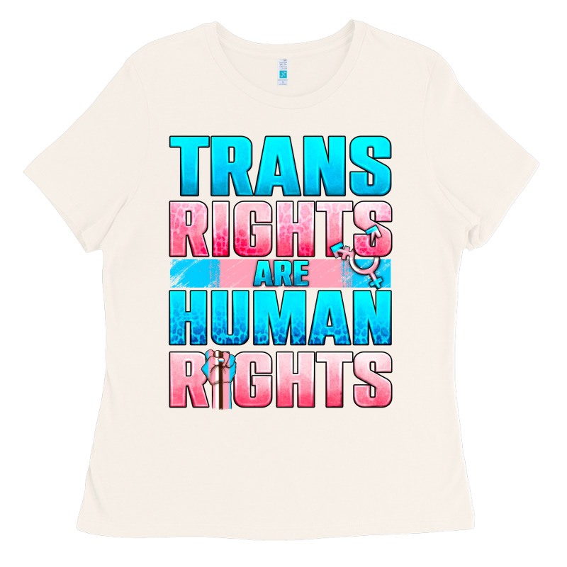 Trans Rights Are Human Rights Ladies Tee by BundleAndBundleShop | Teevron