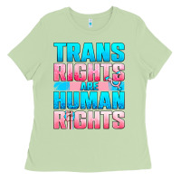 Matcha Trans Rights Are Human Rights Ladies Tee - BundleAndBundleShop