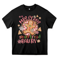 Black mrs claus gingerbread bakery Heavy Core Tee - MaliasSmallBusiness