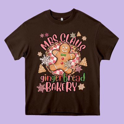 Mrs Claus Gingerbread Bakery Heavy Core Tee Designed By Maliassmallbusiness