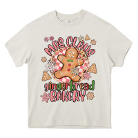 Cream mrs claus gingerbread bakery Heavy Core Tee - MaliasSmallBusiness
