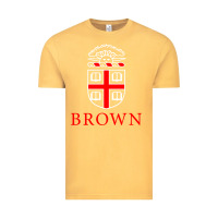 Vintage Mustard brown university Vintage Tee - linhVisuals
