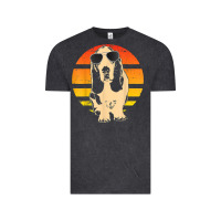 Vintage Black retro basset hound t shirt men women kids gift t shirt Vintage Tee - linhVisuals