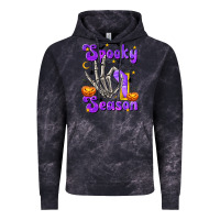 Cloud Black Spooky Season On Vintage Hoodie - texasbilliewilder