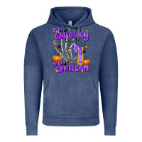 Vintage Denim Spooky Season On Vintage Hoodie - texasbilliewilder