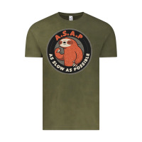 Vintage Olive as slow as possible Vintage Tee - linhVisuals