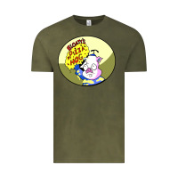 Vintage Olive bloaty pizza hog Vintage Tee - linhVisuals