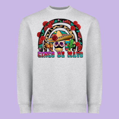 Cinco De Mayo Rainbow Heavyweight Sweatshirt Designed By Fadigitalartstudio