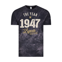 Cloud Black The Year 1947 - 75th Birthday Vintage Classic Vintage Tee - linhVisuals
