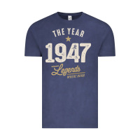 Vintage Denim The Year 1947 - 75th Birthday Vintage Classic Vintage Tee - linhVisuals