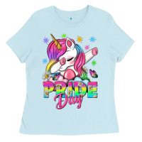 Baby Blue Pride Day LGBTQ Ladies Tee - BundleAndBundleShop